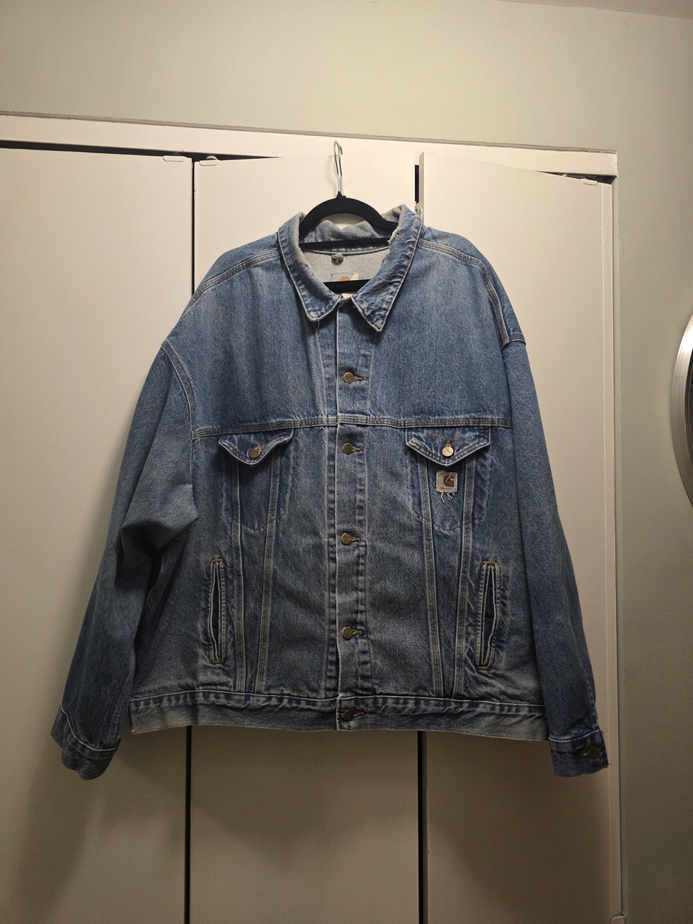 Carhartt Classic Light Blue Denim Jacket - Men's Oversized Trucker 4XL